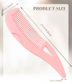 Dandruff Comb Removal 2PC Hollow Fine Tooth Scalp Detox Hair Care Tool (Pink 1PC)