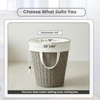 LFH Home Cotton Rich Canvas Extra Large Laundry Bag with Handle (28”x40” / White)