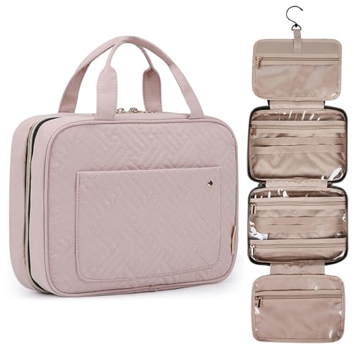 Toiletry Bag Travel Bag with Hanging Hook (Medium / Baby Pink)