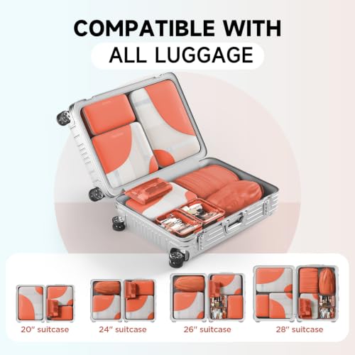 Packing Cubes for Travel (17 Orange)