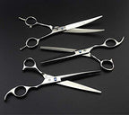 7" Dog Grooming Scissors Set with Rhinestone Accent (Silver)