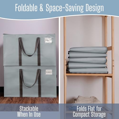 4 Pack Heavy Duty Moving Bags (4 Pack / Light Blue Matte)