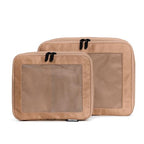 Compression Packing Cubes for Travel (2-Pack / Mocha)