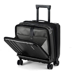 16" Carry on Luggage with 2 Laptop Compartments Airline Approved (Black / 16 Inch)