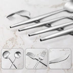 60 Piece Silverware Set (Matte Silver)