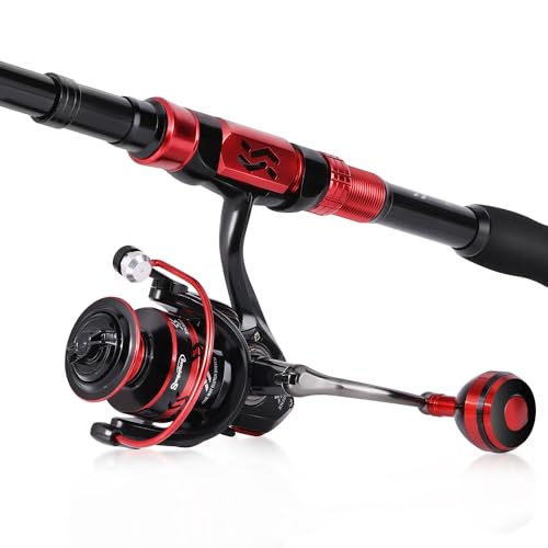 Fishing Rod and Reel Combos (2.1M/6.89FT Rod with 2000 Reel / Only Rod and Reel)