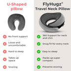 Neck Travel Pillow Memory Foam Neck Pillow (Gray)