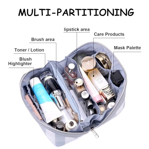 Travel Makeup Bag Organizer Cosmetic Bag (06-A-Blue)