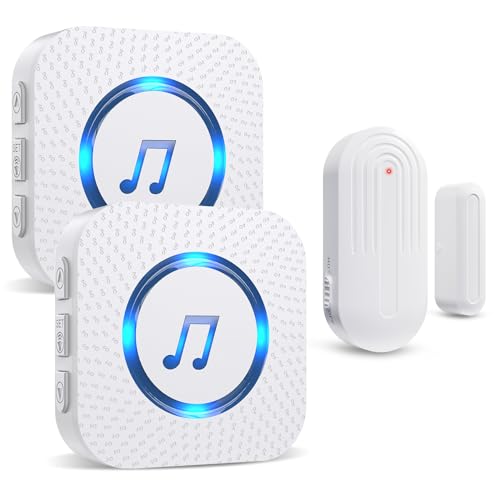 Door Chime Alarm When Open for Kids Safety (1 Sensors + 2 Receivers)