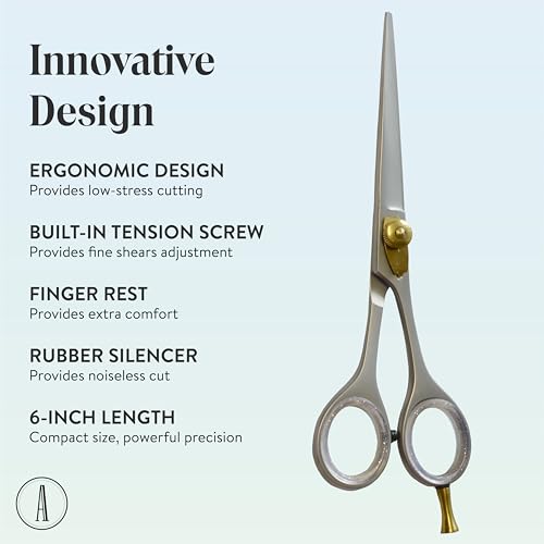 Professional Hair Cutting And Thinning Scissors (Silver / Flatline Precision Series)
