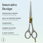 Professional Hair Cutting And Thinning Scissors (Silver / Flatline Precision Series)