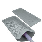 Silicone Heat Resistant Mat Pouch for Hair Straightener (2 Pack / Grey)