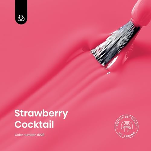 Beetles Coral Pink Gel Nail Polish 15ML Soak Off UV Gel for Nail Art (B - Creme Pink | Strawberry Cocktail)