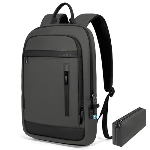 Business Backpack for Men Lightweight Commute Laptop Backpack Anti (17.3" / Classic / Grey)