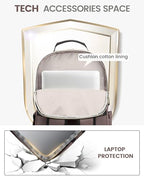 Laptop Backpack Purse for Women (Brown / 15.6-Inch)