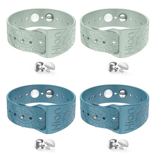Motion Sickness Bracelets Wristband Sea Sickness for Adult Kids & Pregnant Women (B-03-2pairs-bule+beryl-bohemia)