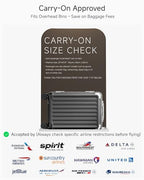 20 Inch Zipperless Carry On Luggage (Charcoal Metallic / 20 Inch)