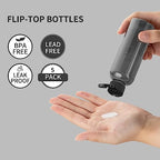 3.4 oz Travel Bottles for Toiletries (Black)