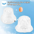 Lightweight Bucket Hat for Women Quick (One Size-Large / White)