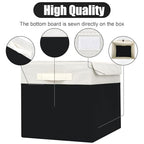 Large 42 Quarts Fabric Storage Bins with Lids [2 (Black & White / Large - 2 Pack)
