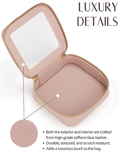 Clear Makeup Bag with Zipper (Mauve / Mini & Medium)