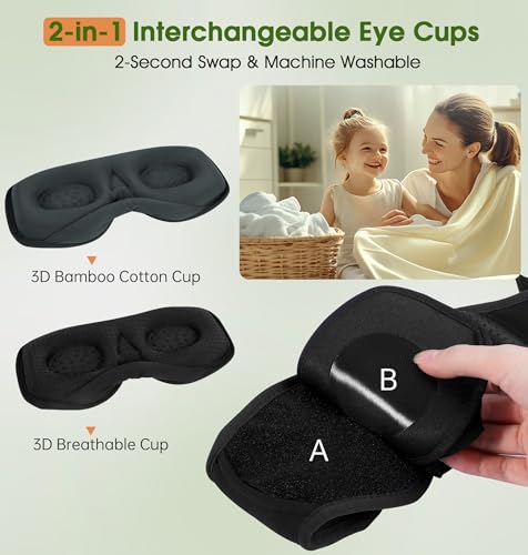 Bamboo Cotton Bluetooth Sleep Mask (Grey)