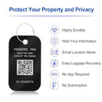 Aluminum US Flag Smart Luggage Tags 4 (Black)