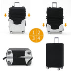 Travelkin Suitcase Covers For Luggage Tsa Approved Luggage Covers Protector (Black-Old / L)