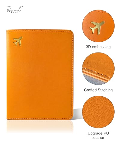 Passport Holder for Travel Essentials (Orange)