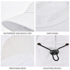 Sun Hat for Men Women with Neck Flap (6 3/4-6 7/8 / 1pack-white)