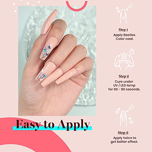 Beetles Beige Gel Nail Polish (E - Creme Nude | Pale Nude)