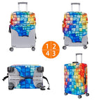 Thicker Travel Luggage Covers with Luggage Tag For Suitcase Tsa Approved (F2481 / S)