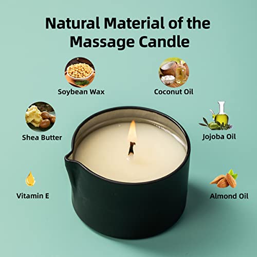 Massage Candle Oil Skin Treatment Blueberry Cake Scent 2.35 oz Gift