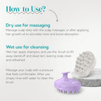 2 Pack Large Scalp Massager Scrubber Shampoo Brush for Hair Growth (Light Beige & Purple)