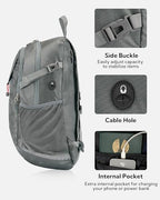 Lightweight Packable Hiking Backpack (Grey)