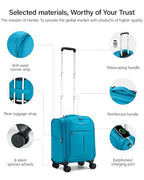 Underseat Carry On Luggage with Wheels (Caribbean Blue / 16-Inch)
