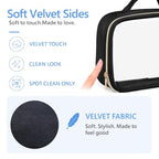Clear Makeup Bag Travel (03 Black / TSA Specialist (3-Pack Medium))