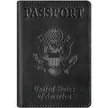 Premium Leather Passport Holder Covers (Black)