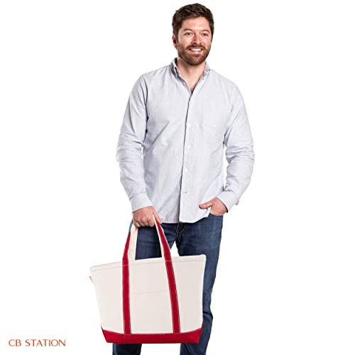 Medium Classic Canvas Tote Bag for Women (Blank: Red)