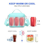 NOL Insulated Lunch Bags for Women Cooler Bag Lightweight Nylon Waterproof Lunch Box for Work Cyan Small 4L (Cyan / Small (4 Liters))