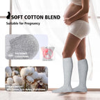 Cotton Compression Socks for Women&Men 20 (2 Pairs-grey&white / X-Large)