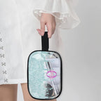 Custom Clear Makeup Toiletry Bag (Blue B)