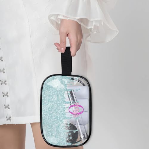 Custom Clear Makeup Toiletry Bag (Blue B)