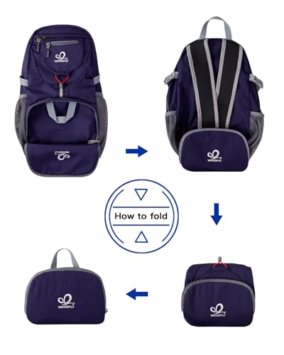 Small Lightweight Packable Backpack (New-dark Blue)