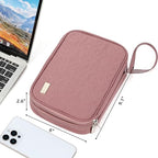 Electronics Travel Organizer Cord Case (Large / Rose-wood Pink)