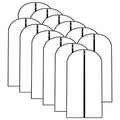 Garment Bags for Hanging Clothes 12 PCS Transparent Waterproof Dustproof Storage for Wardrobe Storage Suit Covers for Closet Clear Reuse Full Zipper for Costumes Suits Coats 24''x48'' (24'' x 48''/12 Pack / Black-Translucent)