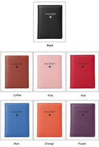 Travel Wallet & Family Leather Passport Holder Cover RFID Blocking Travel Wallet (Red)