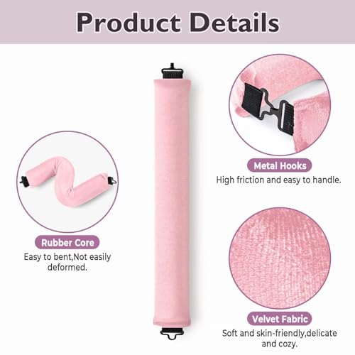 Overnight Hair Curlers Heatless Curls (Pink(Pack of 6))
