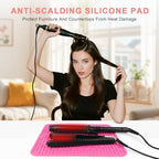 Oversize Silicone Heat Resistant Mat for Hair Tools (Hotpink)