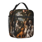 Vintage Dog Insulated Lunch Box for Women Men Retro Flower and Pet Lunch Bag for Travel (Dog02)